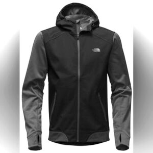THE NORTH FACE Black Gray Kilowatt Varsity Jacket Coat Hooded Men M